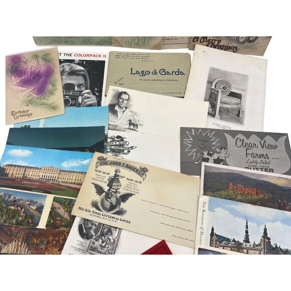 Vintage Ephemera Lot Travel Ads Postcards Illinois Vacationland RR Caution - Picture 3 of 4